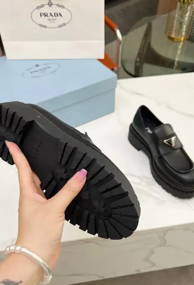 hype Prada Leather Shoes