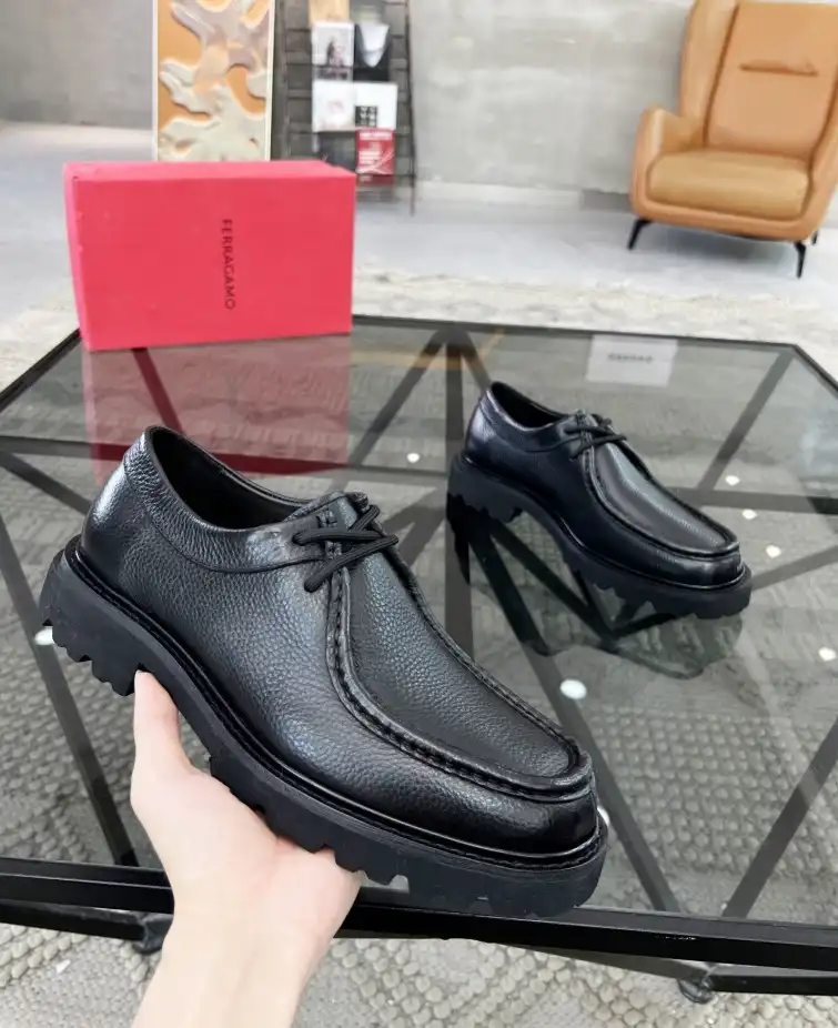 hype Ferragamo Leather Shoes