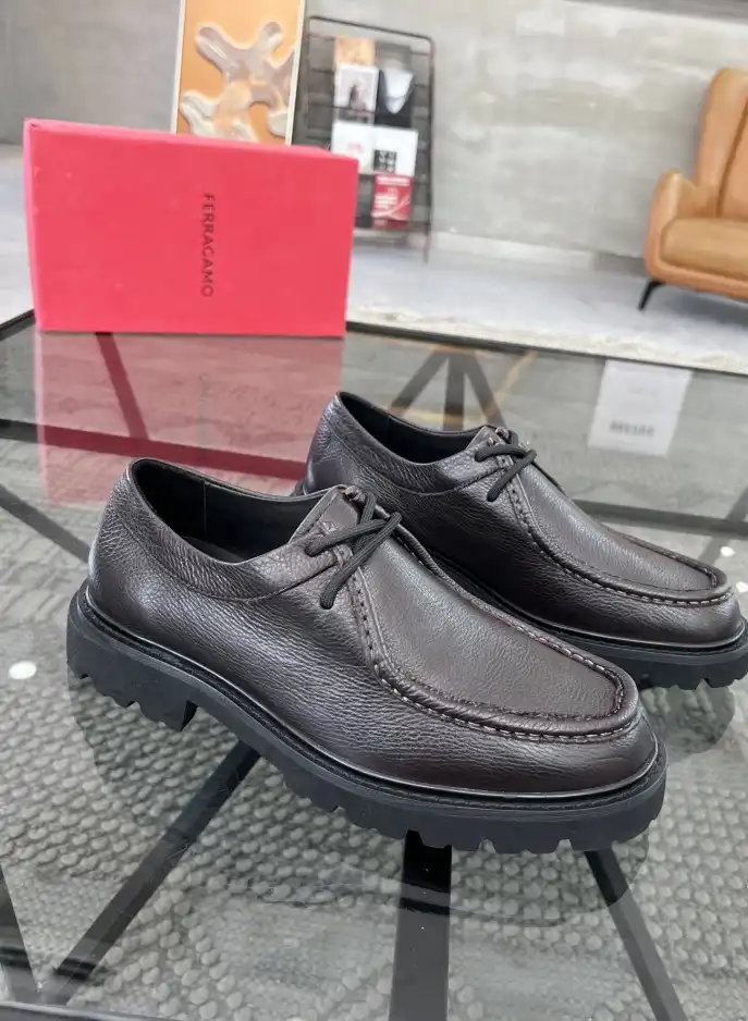 hype Ferragamo Leather Shoes