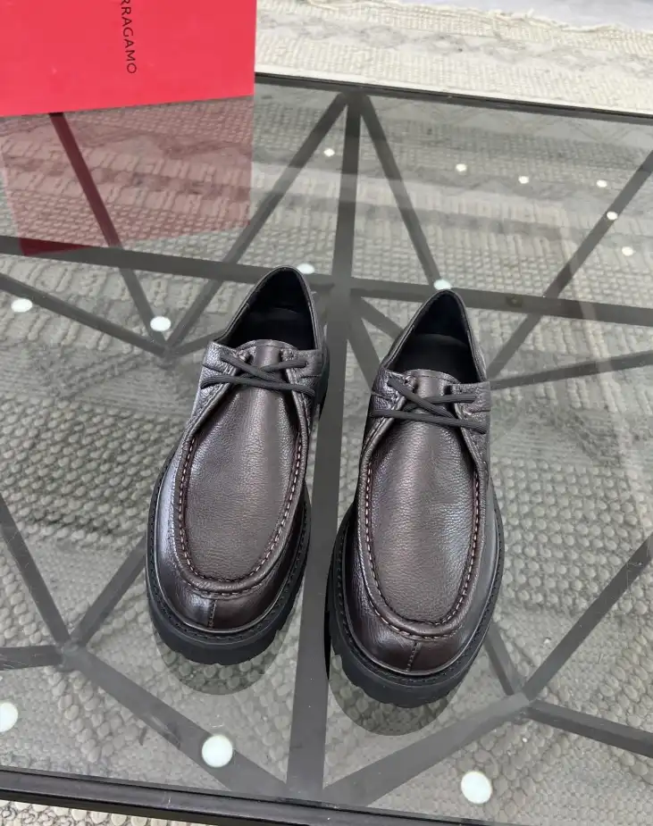 hype Ferragamo Leather Shoes