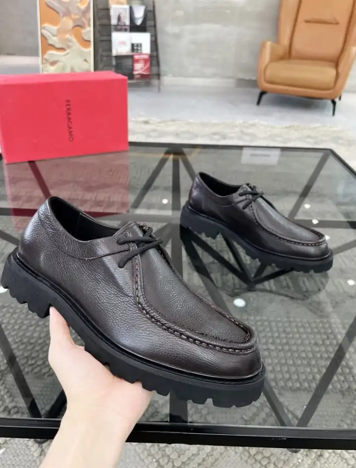 hype Ferragamo Leather Shoes