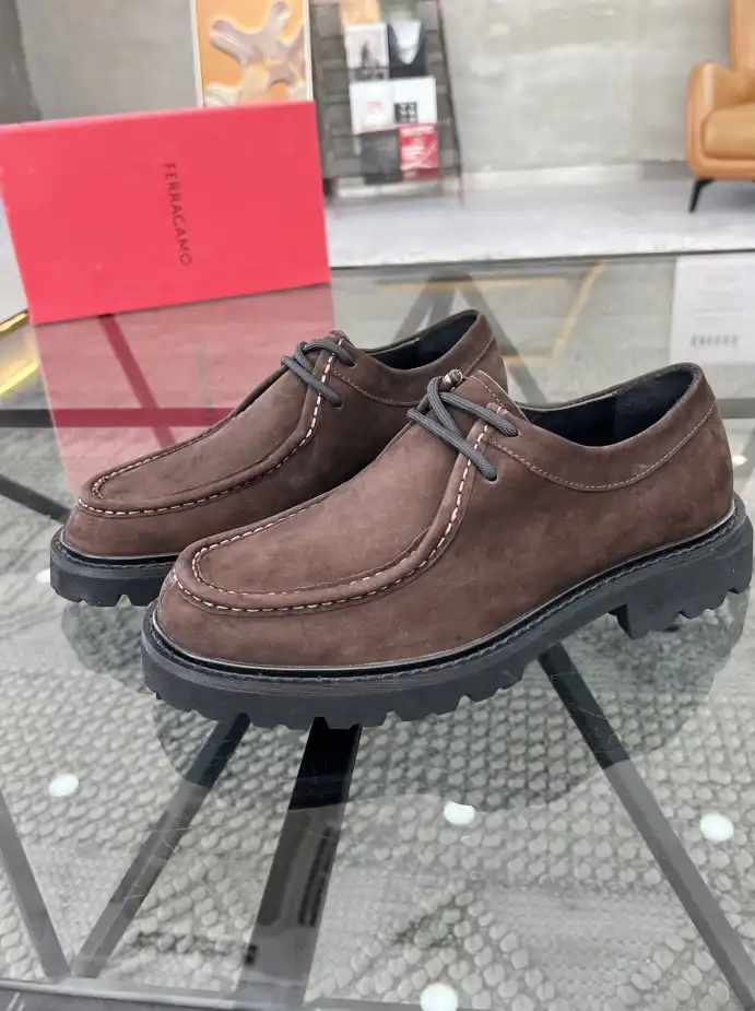 hype Ferragamo Leather Shoes