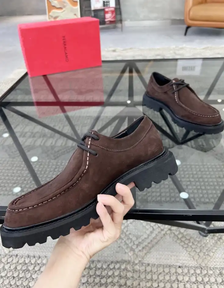 hype Ferragamo Leather Shoes