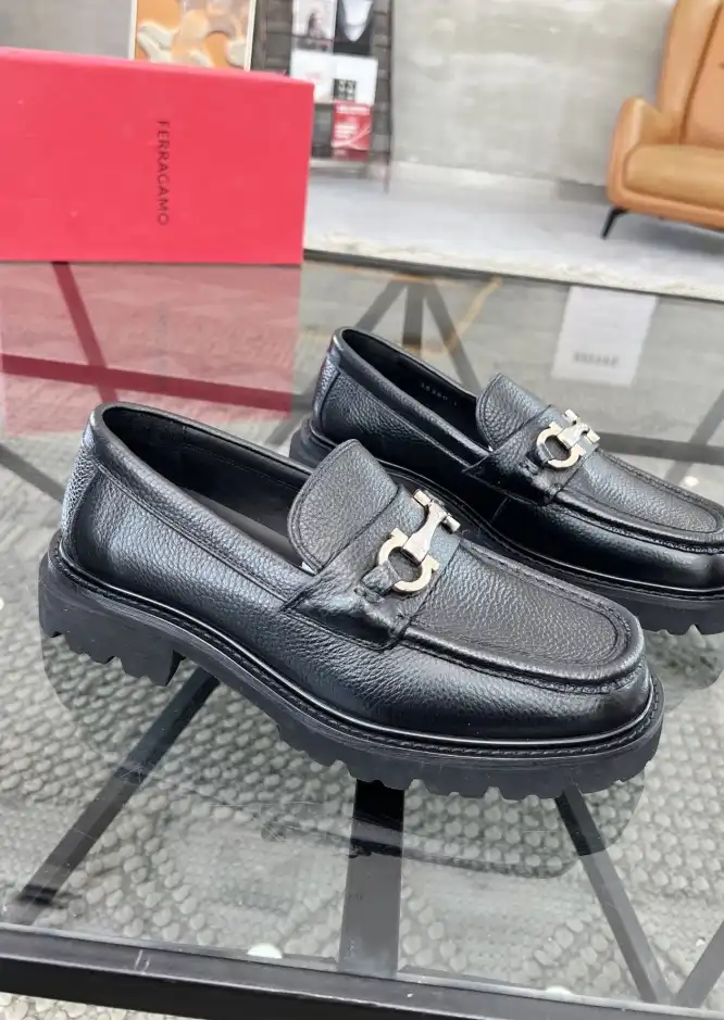 hype Ferragamo Leather Shoes