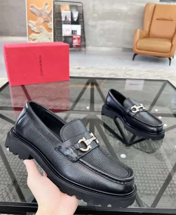 hype Ferragamo Leather Shoes