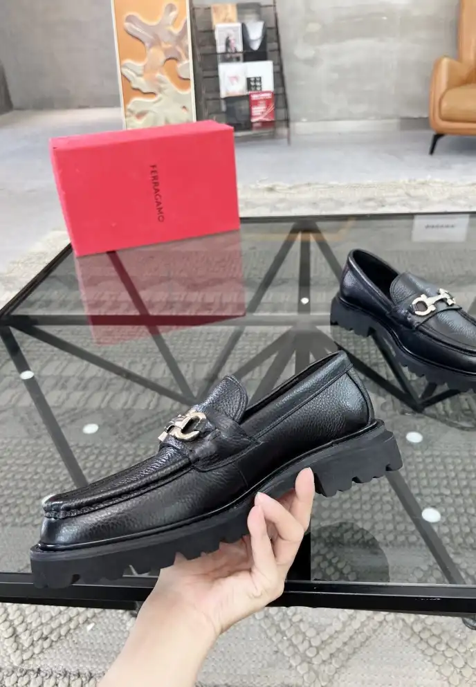 hype Ferragamo Leather Shoes