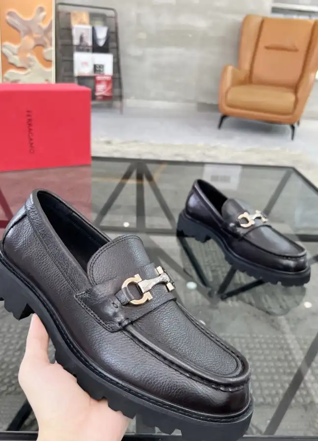 hype Ferragamo Leather Shoes