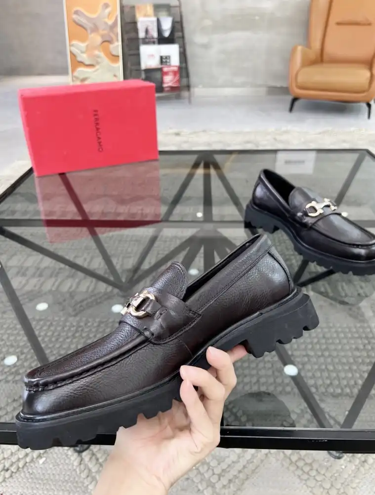 hype Ferragamo Leather Shoes