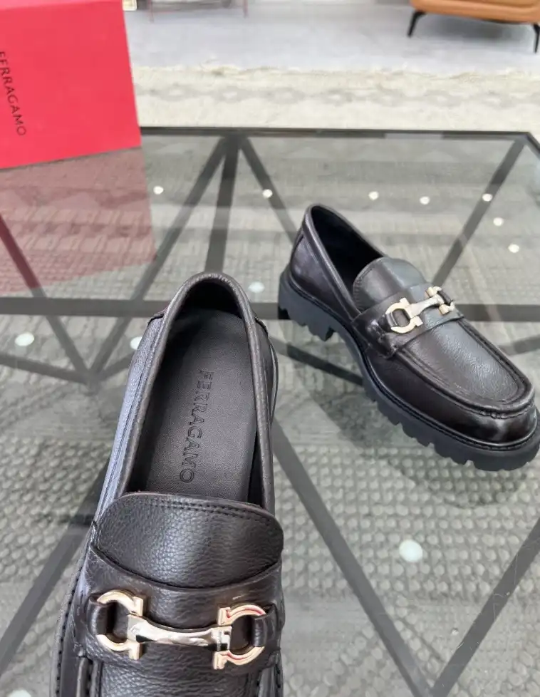 hype Ferragamo Leather Shoes