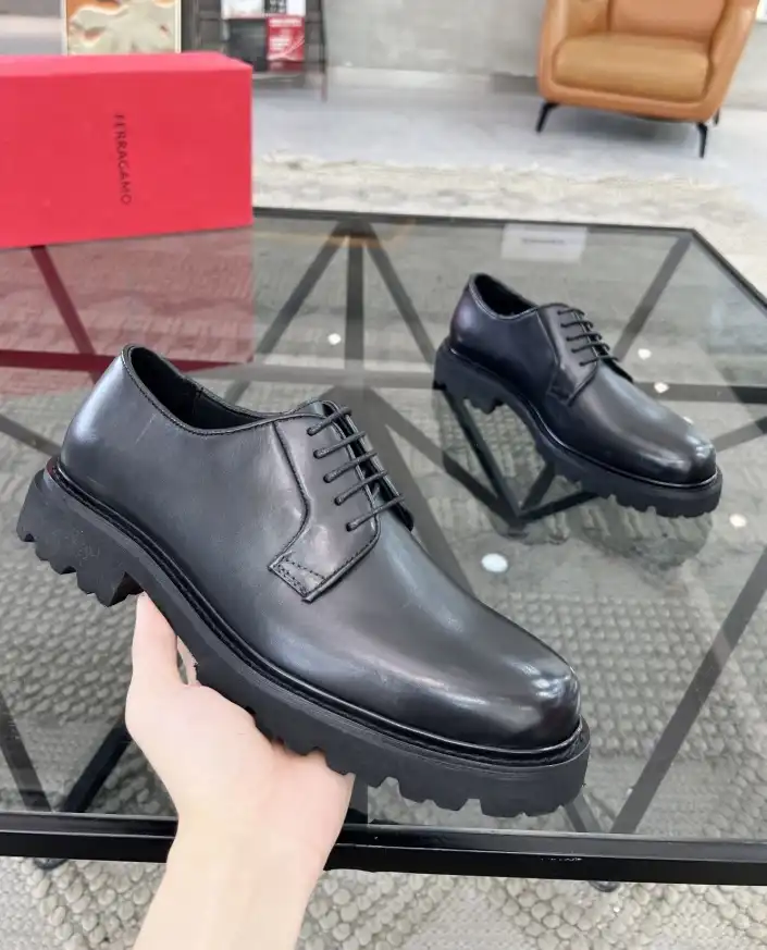 hype Ferragamo Leather Shoes