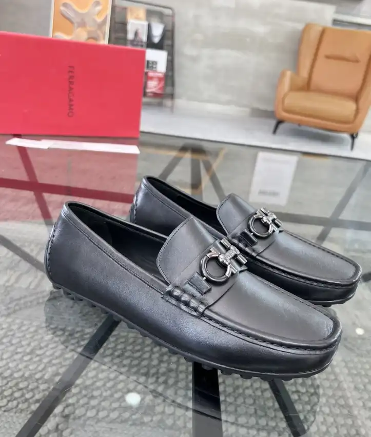 hype Ferragamo Leather Shoes