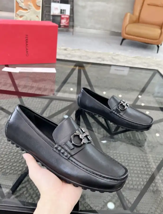 hype Ferragamo Leather Shoes