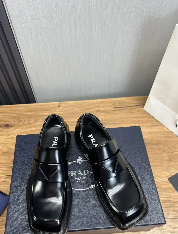 hype Prada Leather Shoes