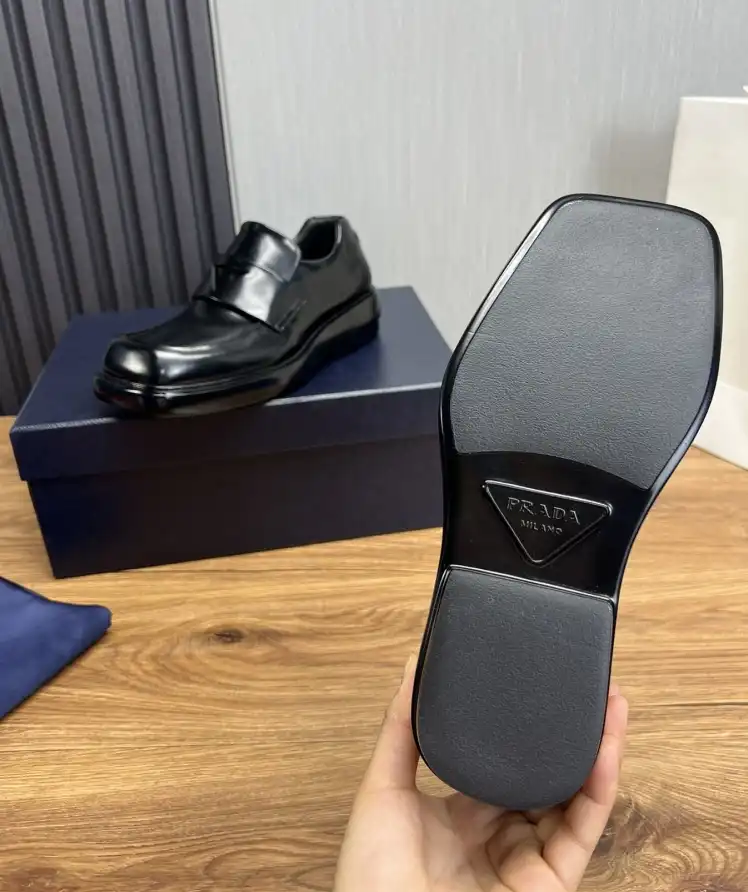 hype Prada Leather Shoes