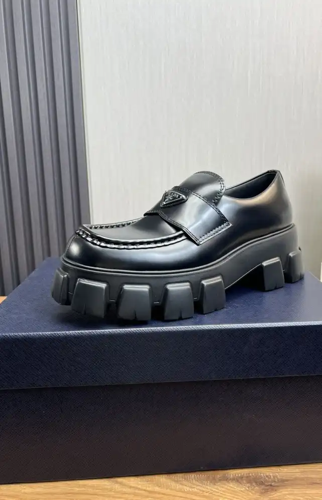 hype Prada Leather Shoes