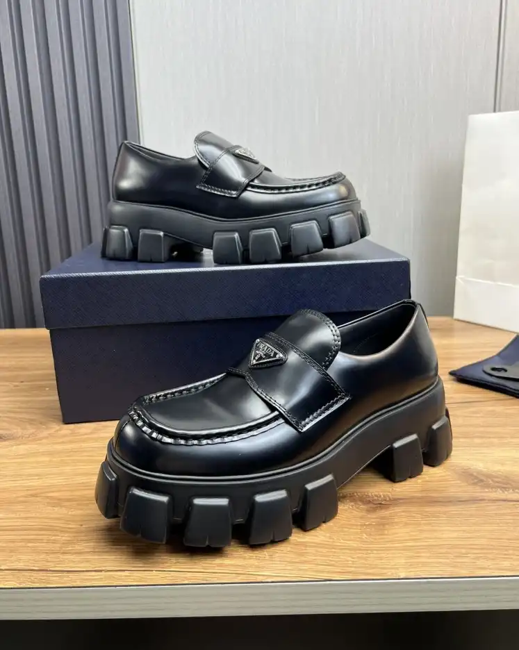 hype Prada Leather Shoes