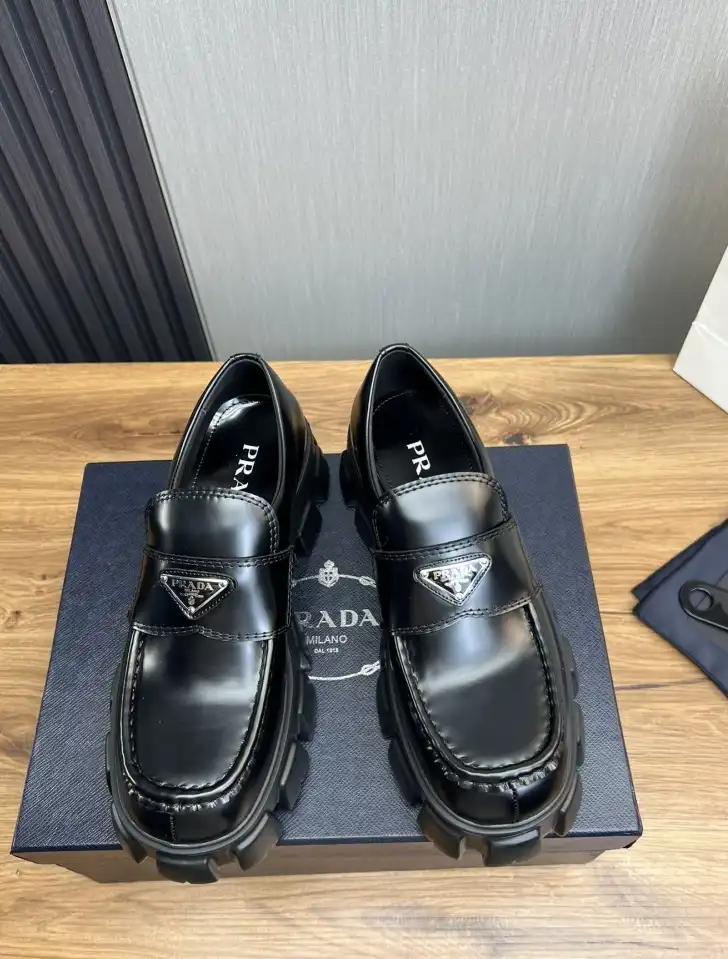 hype Prada Leather Shoes