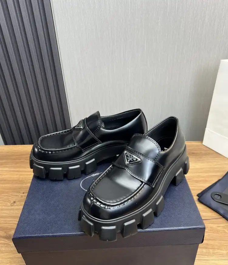 hype Prada Leather Shoes