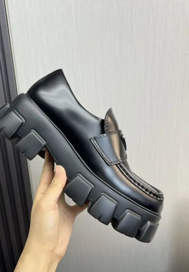 hype Prada Leather Shoes