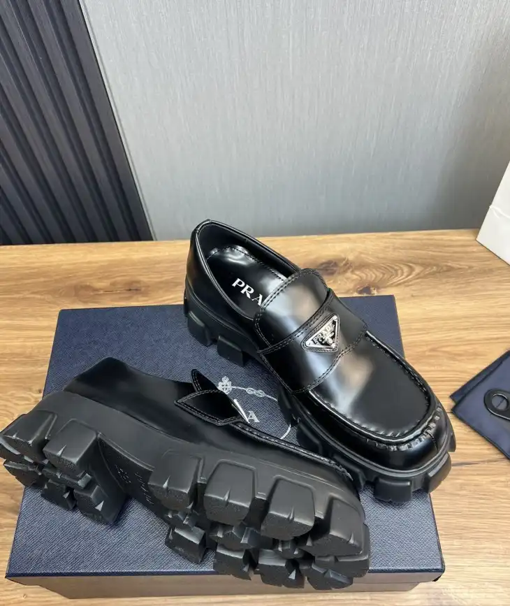 hype Prada Leather Shoes