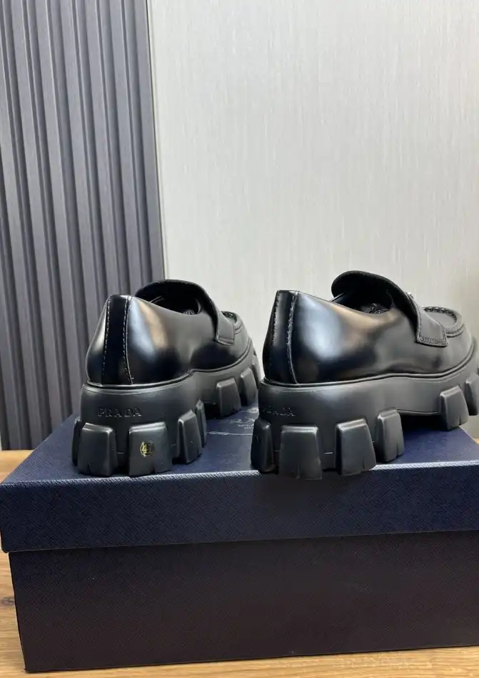 hype Prada Leather Shoes