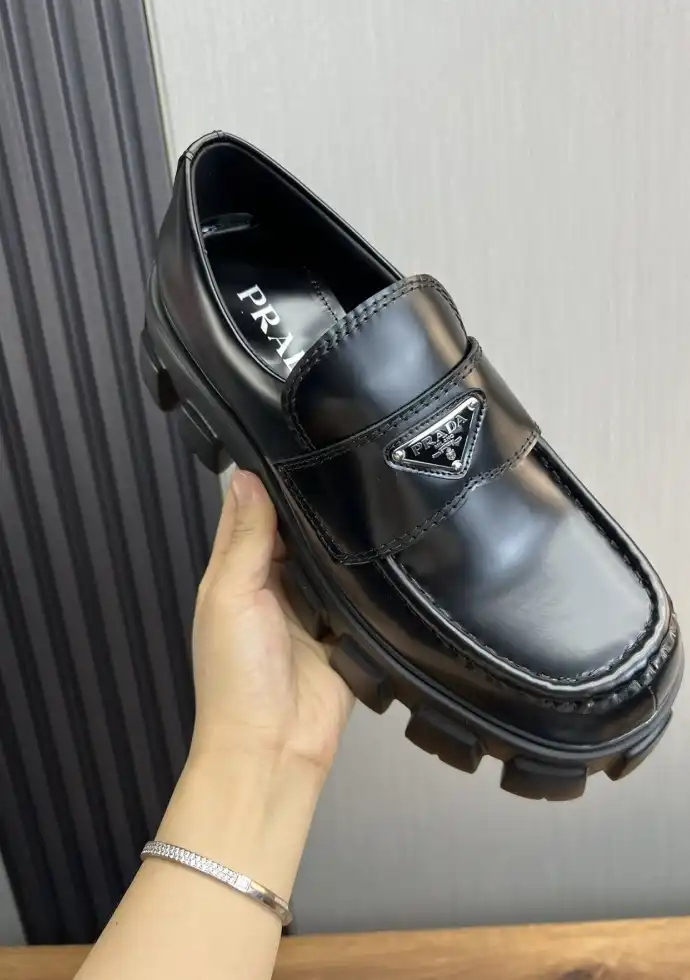 hype Prada Leather Shoes