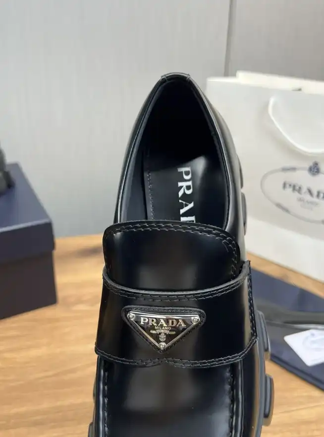 hype Prada Leather Shoes