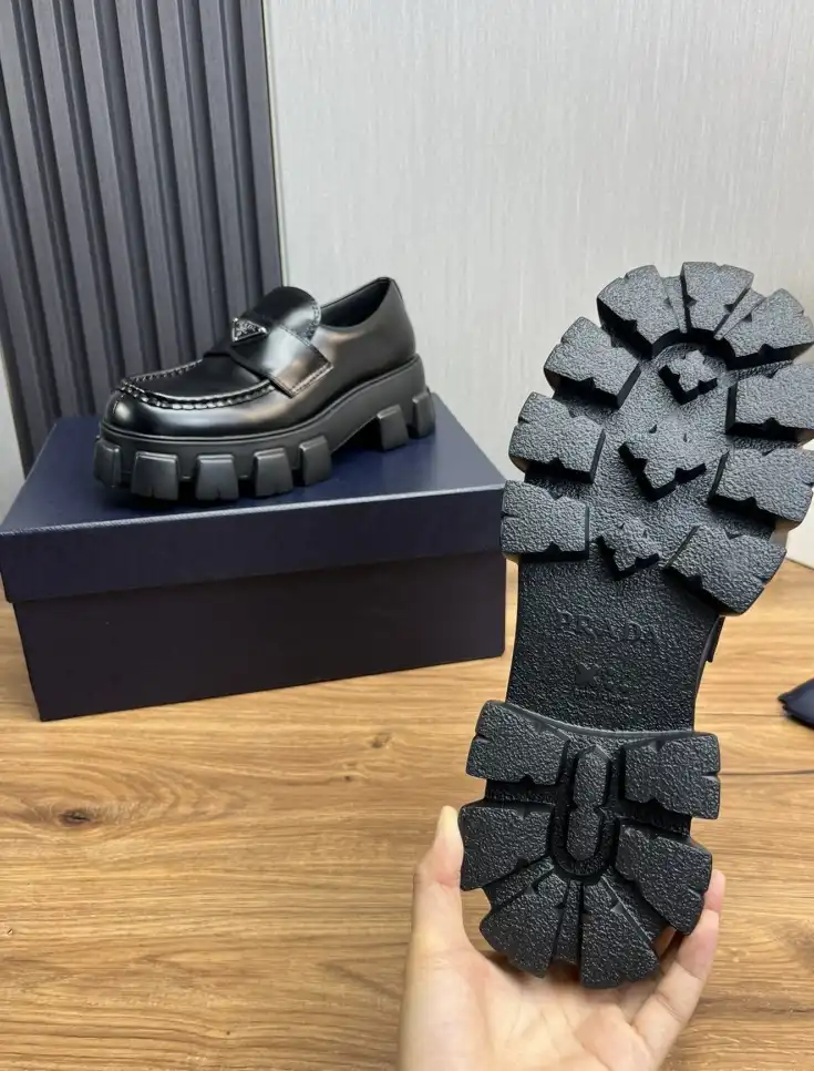 hype Prada Leather Shoes