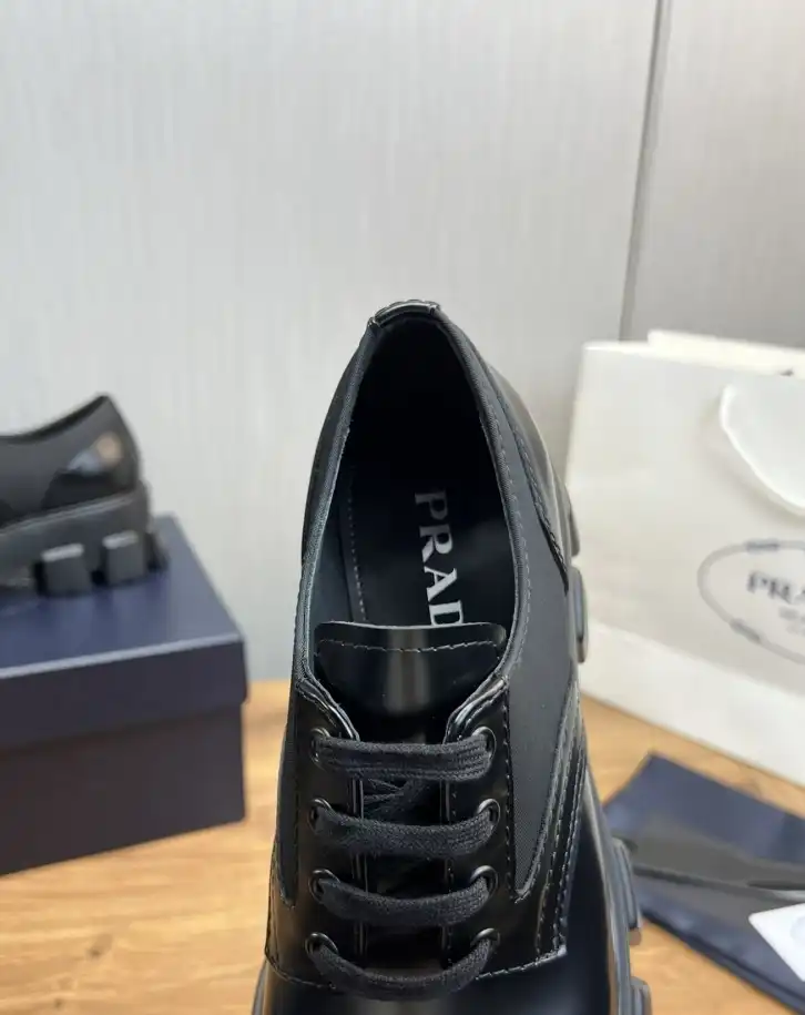 hype Prada Leather Shoes