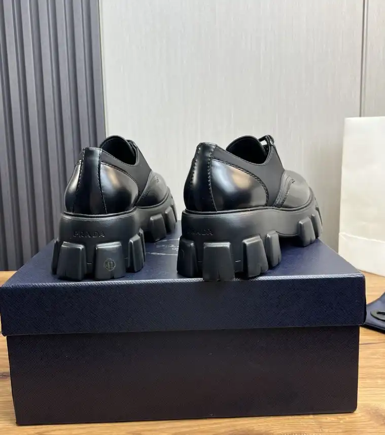 hype Prada Leather Shoes