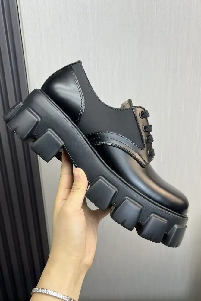 hype Prada Leather Shoes