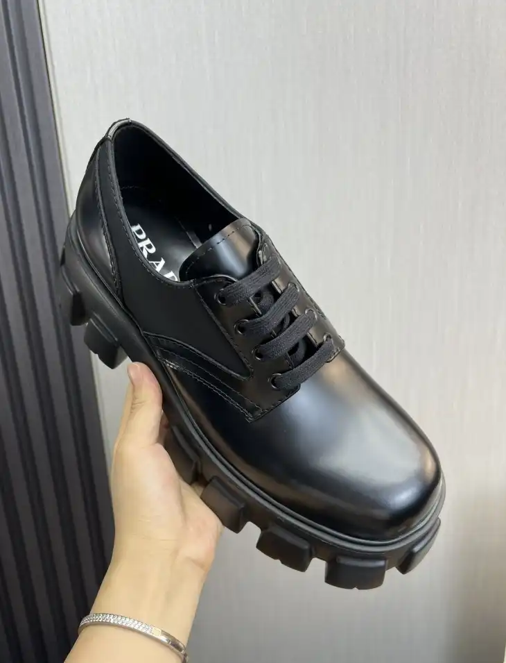 hype Prada Leather Shoes