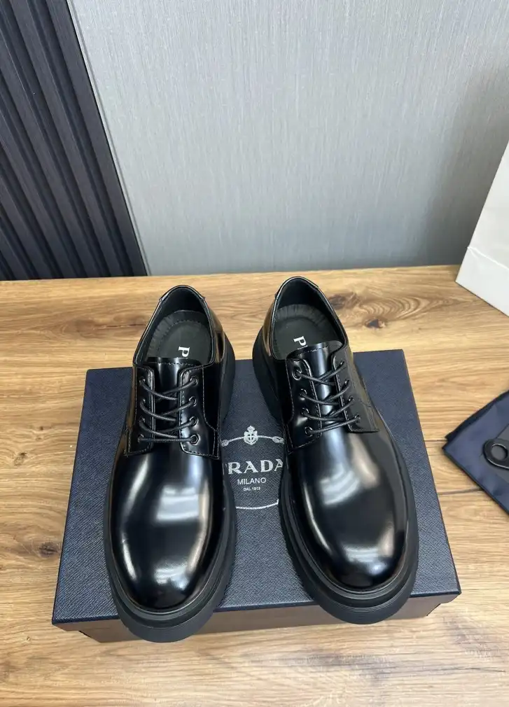 hype Prada Leather Shoes