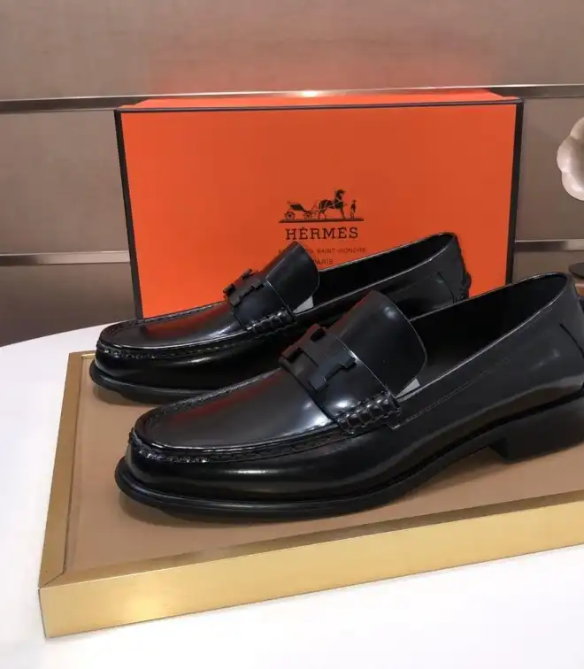 hype Hermes Leather Shoes