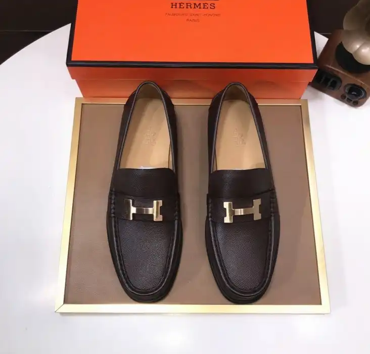 hype Hermes Leather Shoes