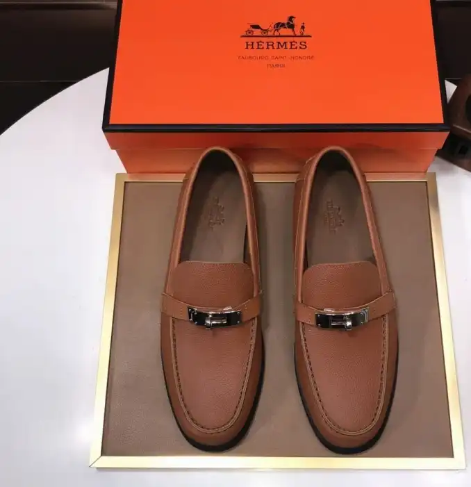 hype Hermes Leather Shoes