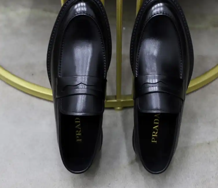 hype Prada Leather Shoes