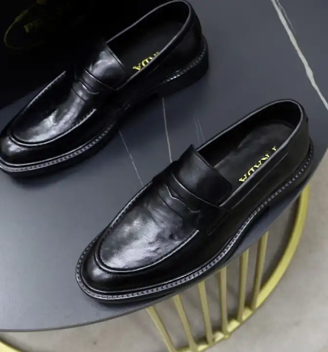 hype Prada Leather Shoes