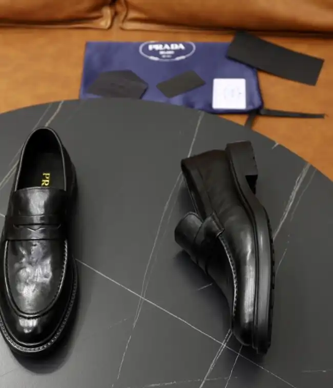 hype Prada Leather Shoes