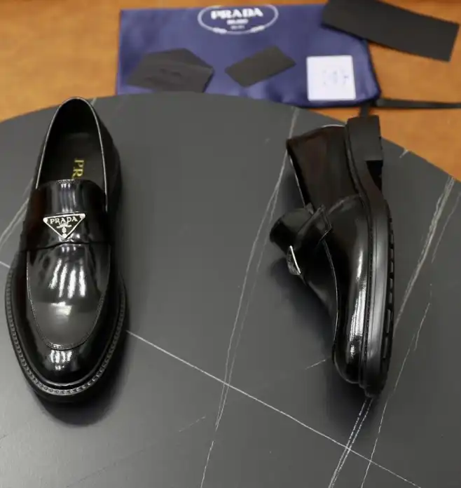 hype Prada Leather Shoes