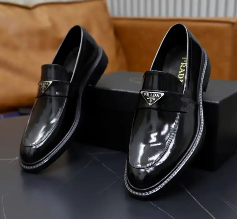 hype Prada Leather Shoes