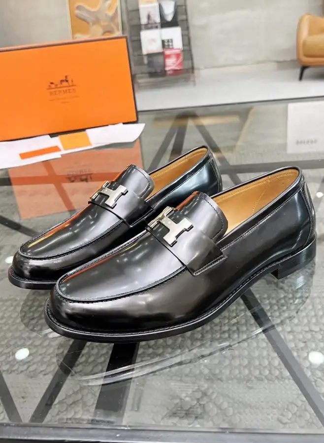 hype Hermes Leather Shoes