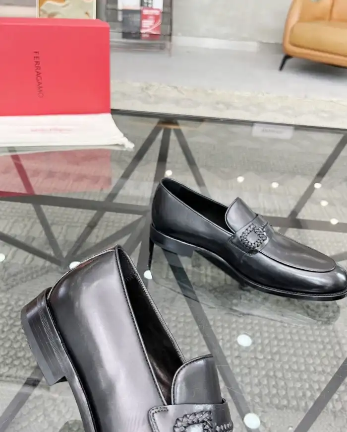 hype Ferragamo Leather Shoes