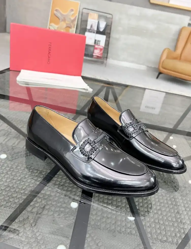 hype Ferragamo Leather Shoes