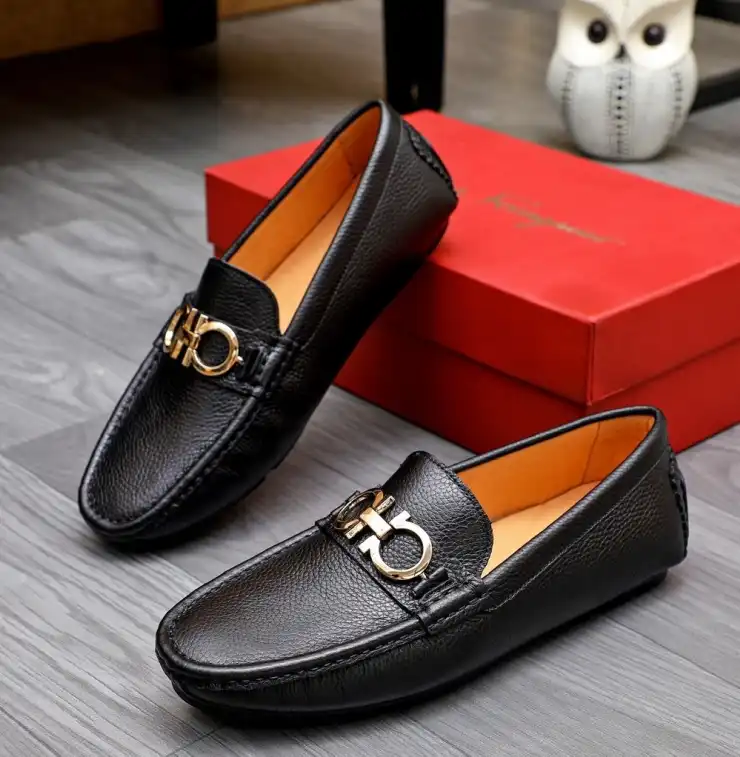 hype Ferragamo Leather Shoes