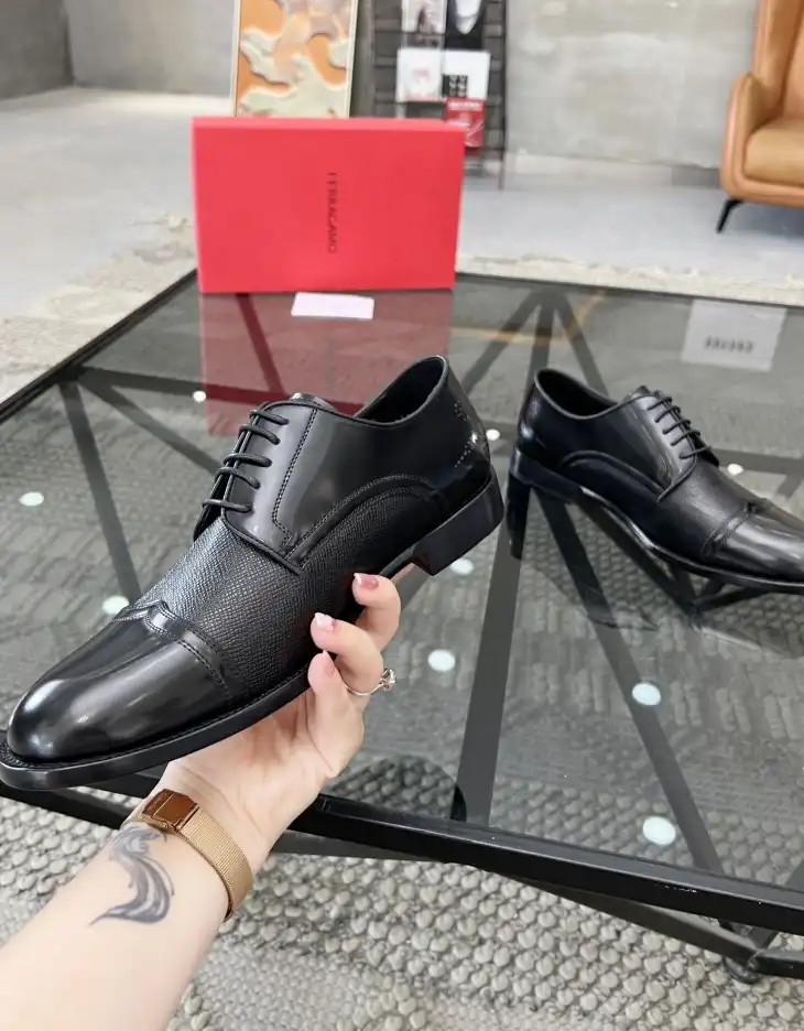 hype Ferragamo Leather Shoes