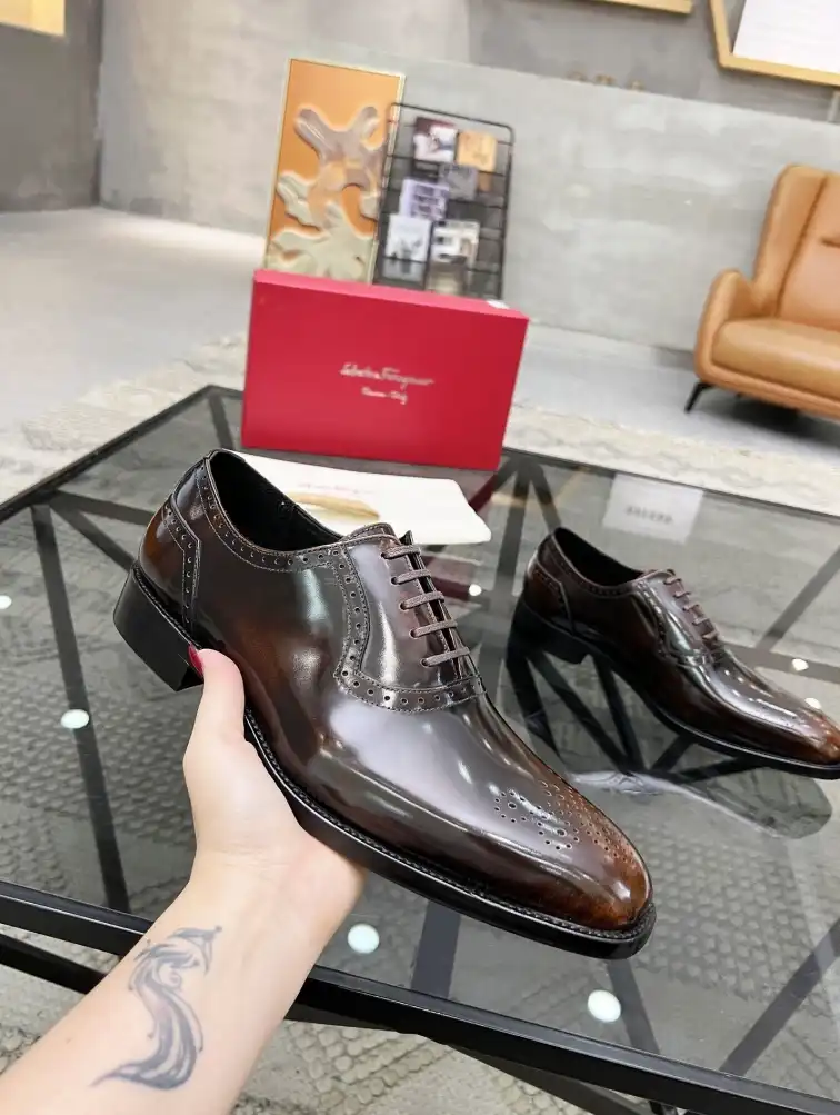 hype Ferragamo Leather Shoes