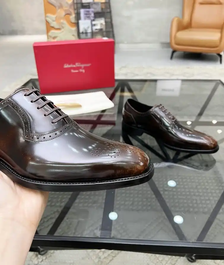 hype Ferragamo Leather Shoes