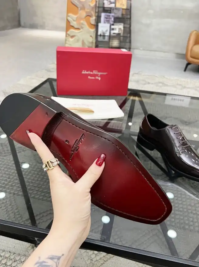 hype Ferragamo Leather Shoes