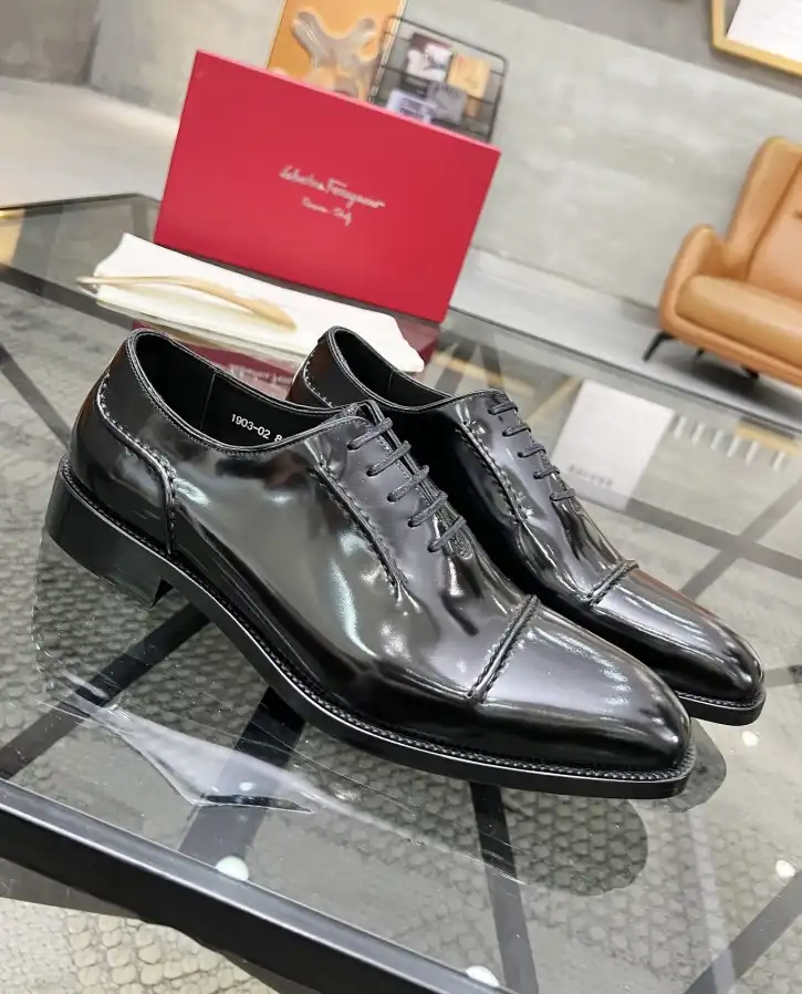 hype Ferragamo Leather Shoes